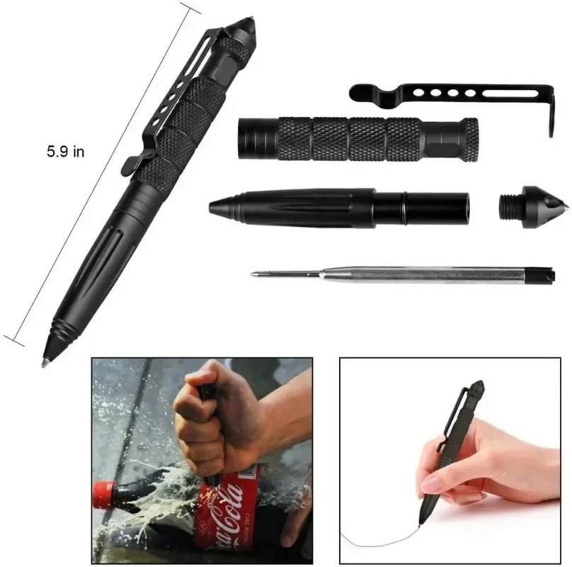 군사 전술 펜 비상 유리 파괴기 펜 다기능 알루미늄 합 - Tactical Pen Tool 리뷰 및 가격