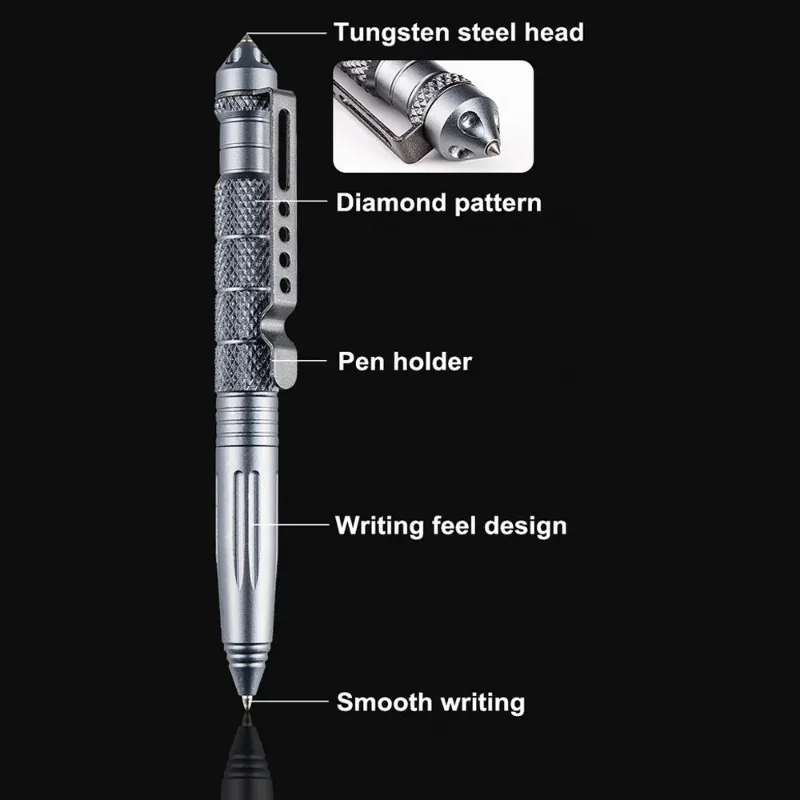 군사 전술 펜 비상 유리 파괴기 펜 다기능 알루미늄 합 - Tactical Pen Tool 리뷰 및 가격