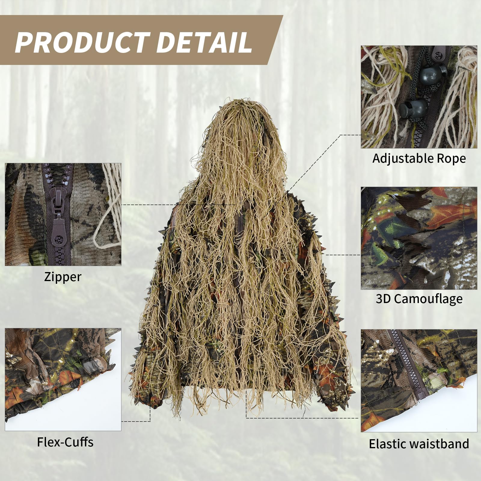 JOAXOR Ghillie Suit Gilly Hunt - Hunting Outdoor Clothing 리뷰 및 가격