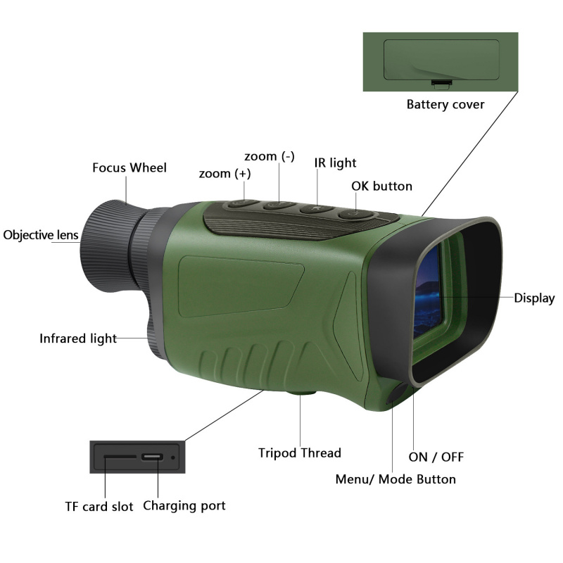 야외 사냥용 야간 투시 장치, 고화질 영상 녹화, 조류 - Outdoor Hunting Digital Night Vision 리뷰 및 가격