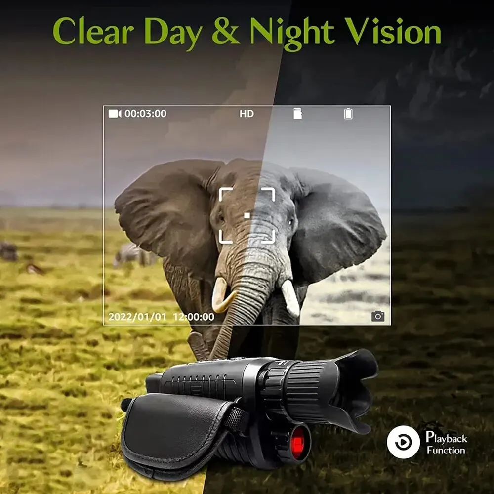 단안 야간 투시 장치, 1080P HD 적외선 카메라, - Outdoor Hunting Digital Night Vision 리뷰 및 가격